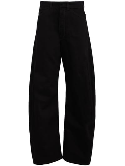 Lemaire - High-waisted curved cotton trousers