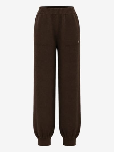MSGM - Cashmere wool blend pants w/ logo