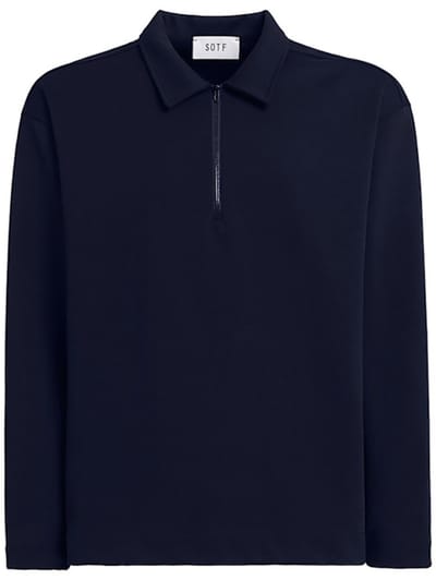 SOTF - Stretch cotton half-zip polo shirt