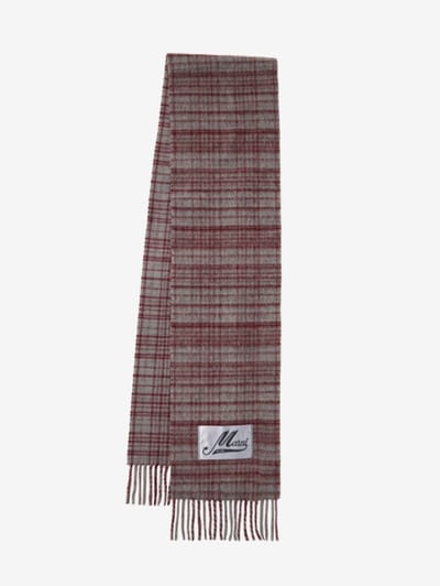 Marni - Check wool and mohair scarf