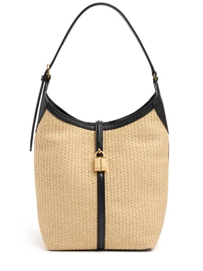 DeMellier - Raffia-effect bucket bag