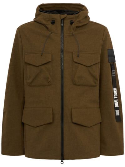 OUTHERE - Tech blend hooded jacket