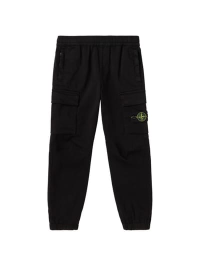Stone Island Junior - Stretch twill cargo pants