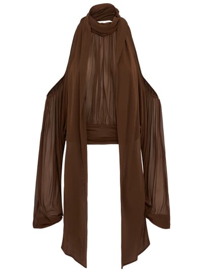 Giuseppe Di Morabito - Cropped top with draped neckline