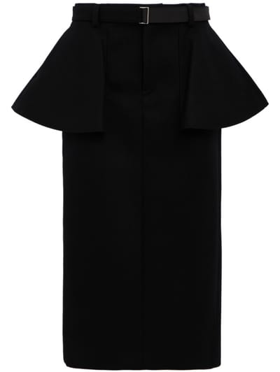 Sacai - Wool Melton Skirt