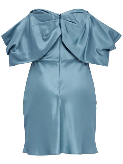 Giuseppe Di Morabito: Off Shoulder Silk Dress With Draped Bow