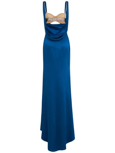 Giuseppe Di Morabito: Satin maxi dress with crystals