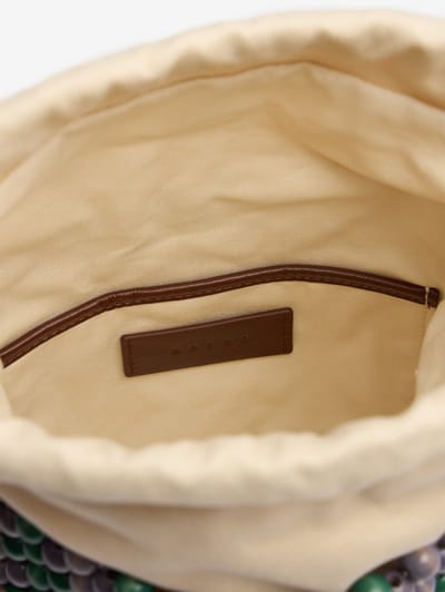 Marni: Wood bucket bag