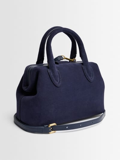 SCHELL: Small suede doctor bag