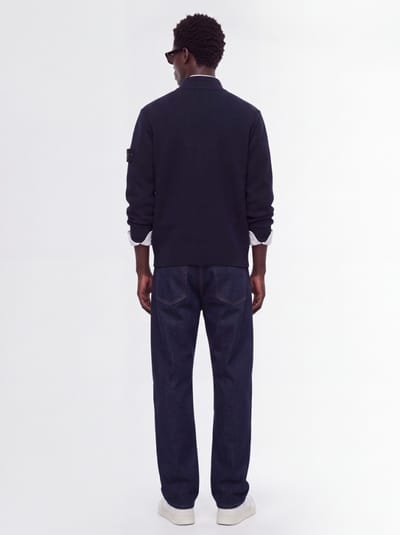 Stone Island: Knit high-neck button cardigan