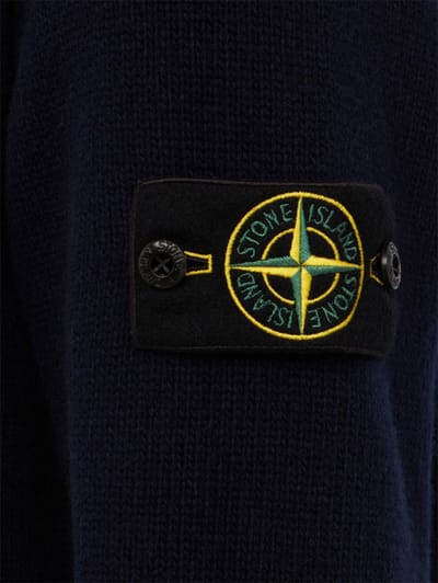 Stone Island: Knit high-neck button cardigan