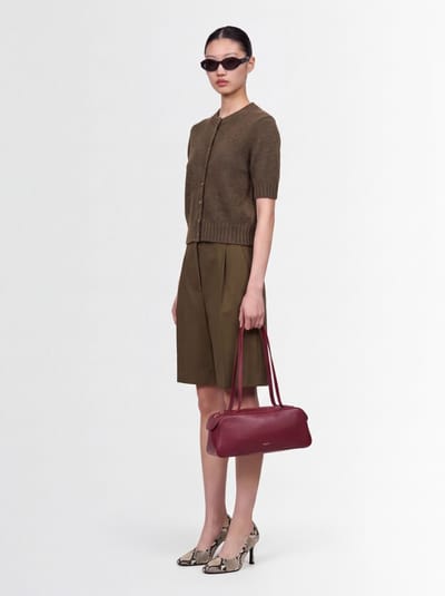 Khaite: Short-sleeved cashmere cardigan