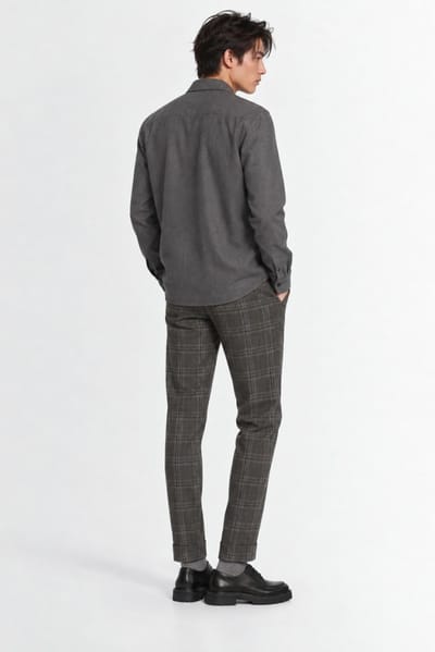 CRUNA: Carrot Fit Pant Flat Front Roll-Ups