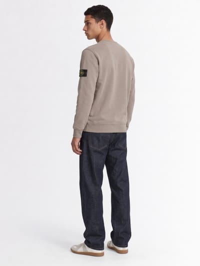 Stone Island: Cotton crewneck sweatshirt with badge