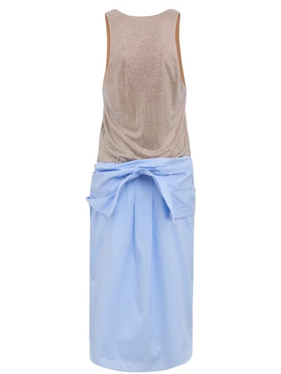 Giuseppe Di Morabito: Cotton short dress with crystals