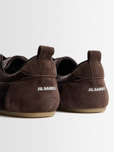 Jil Sander: Sneakers basses Etage en velours