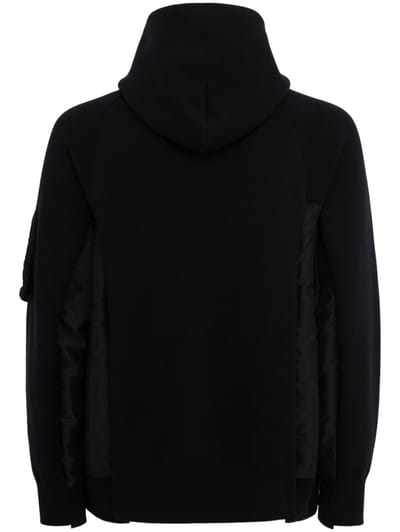 Sacai: Hoodie with nylon panels