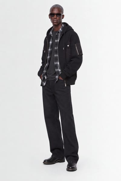 Sacai: Hoodie with nylon panels