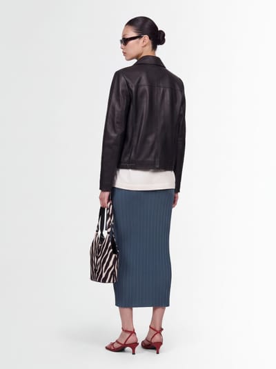 Giuseppe Di Morabito: Ribbed knit skirt with draped sash