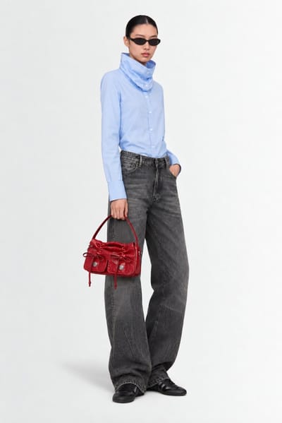 7 For All Mankind: High neck long sleeve shirt