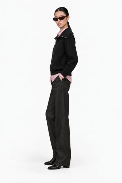 7 For All Mankind: High neck zip hoodie