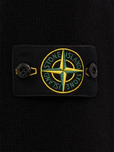 Stone Island: Logo cotton crewneck sweater
