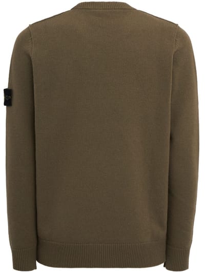 Stone Island: Cotton crewneck sweater with raised seams