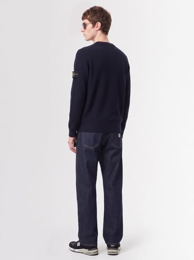 Stone Island: Cotton crewneck sweater with raised seams