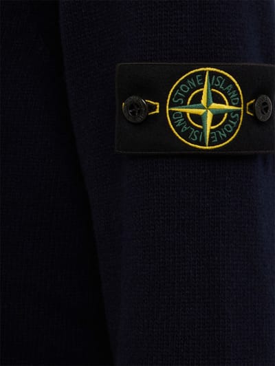 Stone Island: Cotton crewneck sweater with raised seams