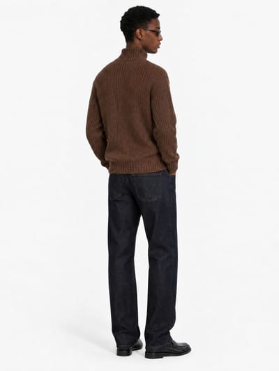 DIANA STUDIO: Merino blend knit polo w/ buttons