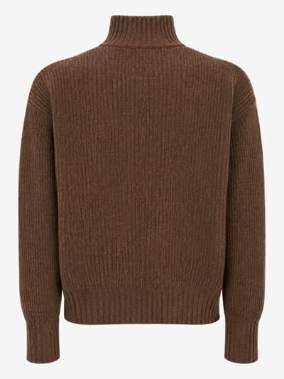 DIANA STUDIO: Merino blend knit polo w/ buttons