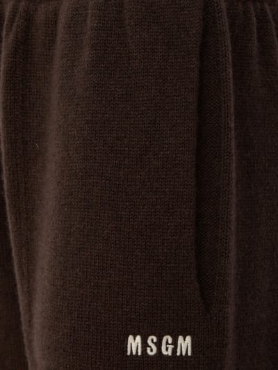 MSGM: Cashmere wool blend pants w/ logo