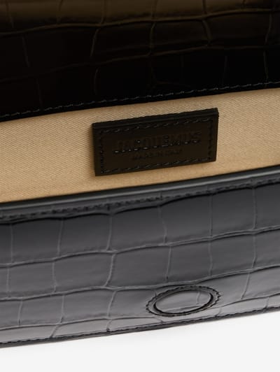 Jacquemus: La Pochette Bambino patent croco bag