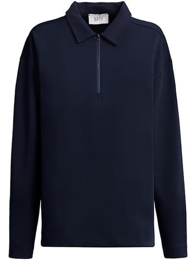 SOTF: Stretch cotton half-zip polo shirt