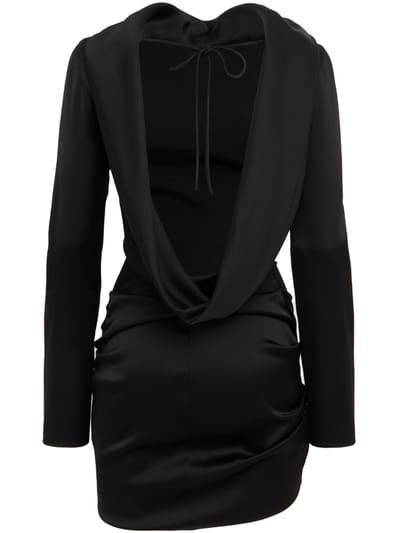 Giuseppe Di Morabito: Draped mini dress with crystal buttons