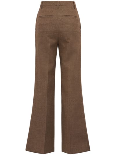 CRUNA: Flared pants with pressed creases