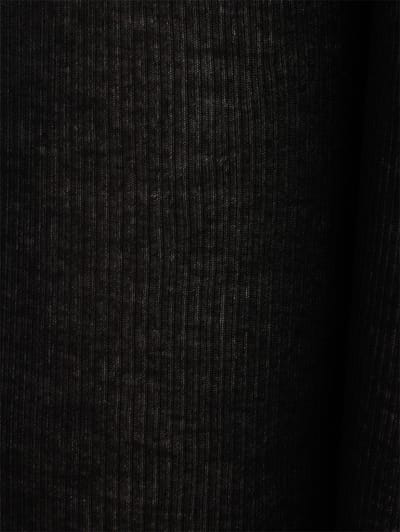 Rick Owens: Ribbed silk blend long sleeve t-shirt
