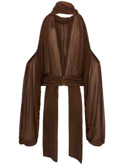 Giuseppe Di Morabito: Cropped top with draped neckline
