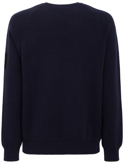 OUTHERE: Woodveil cotton blend crewneck sweater