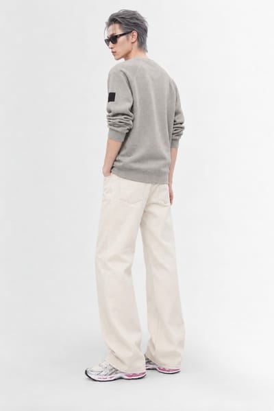 OUTHERE: Woodveil cotton blend crewneck sweater