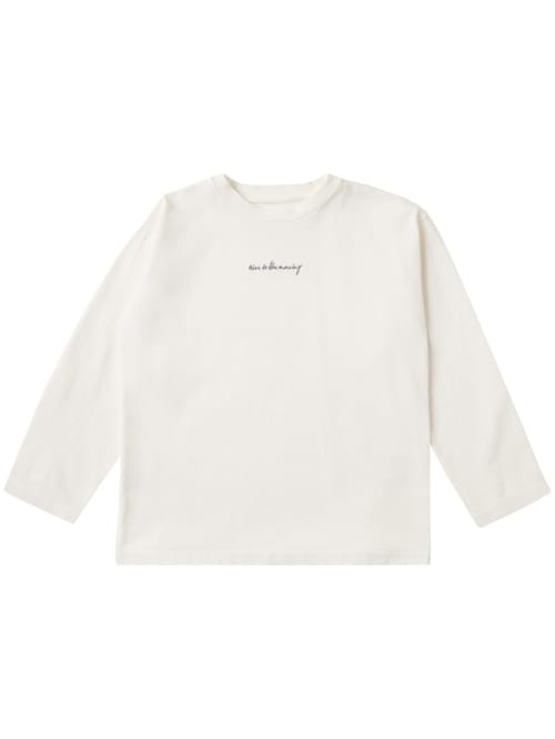 Nine In The Morning: Embroidered long-sleeve T-shirt