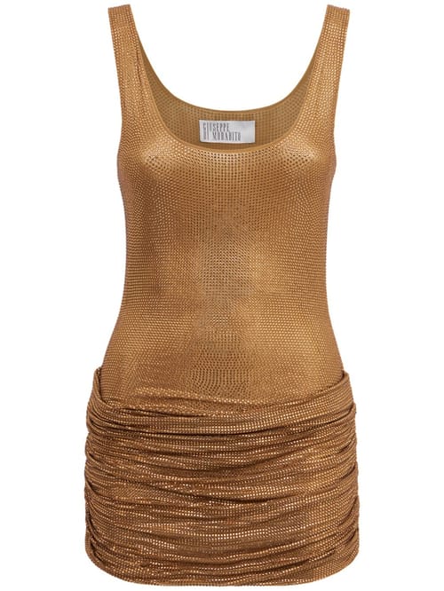 Giuseppe Di Morabito: Draped crystal mini dress