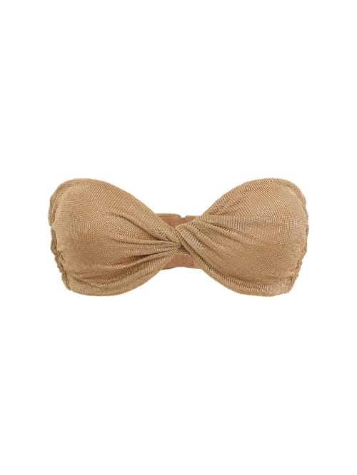 Giuseppe Di Morabito: Metallic mesh bandeau bra top