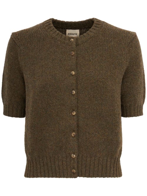 Khaite: Short-sleeved cashmere cardigan
