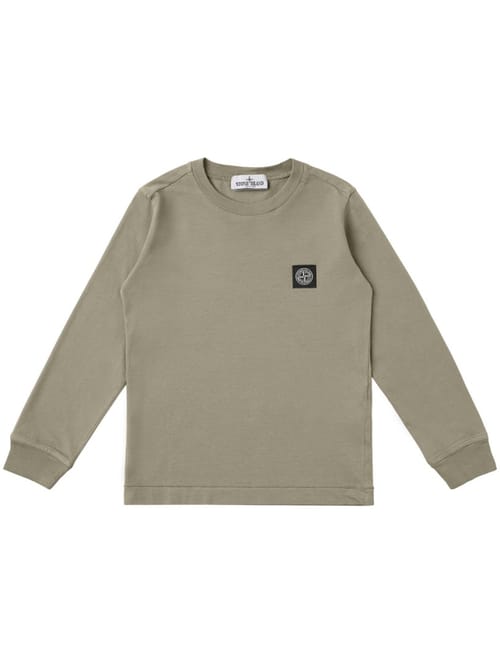 Stone Island Junior: Cotton long-sleeve T-shirt