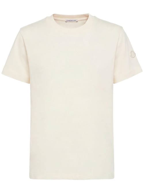Moncler: Cotton T-shirt with embroidered logo