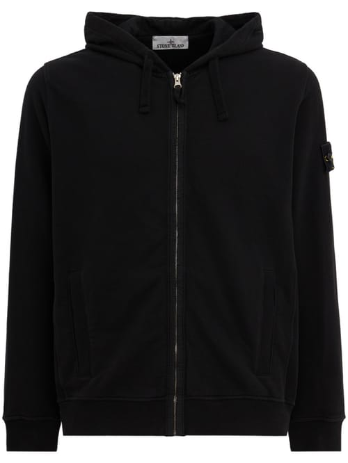 Stone Island: Zip-up hoodie with welt pockets