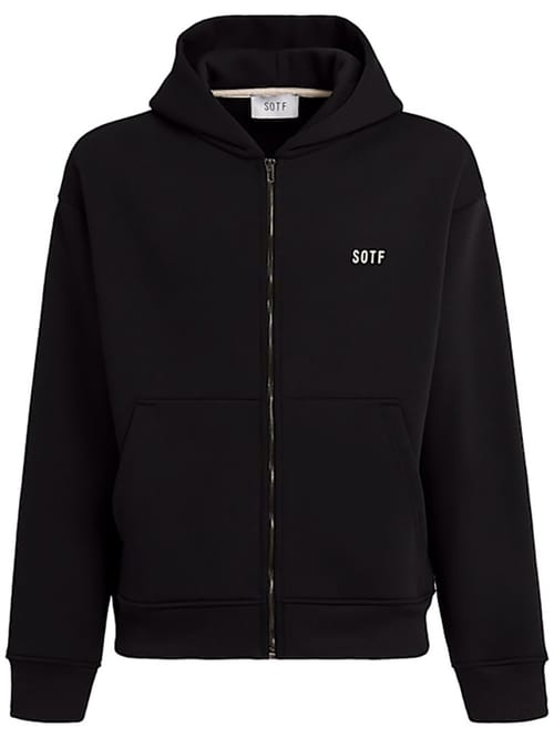 SOTF: Sudadera de algodón con cremallera y capucha