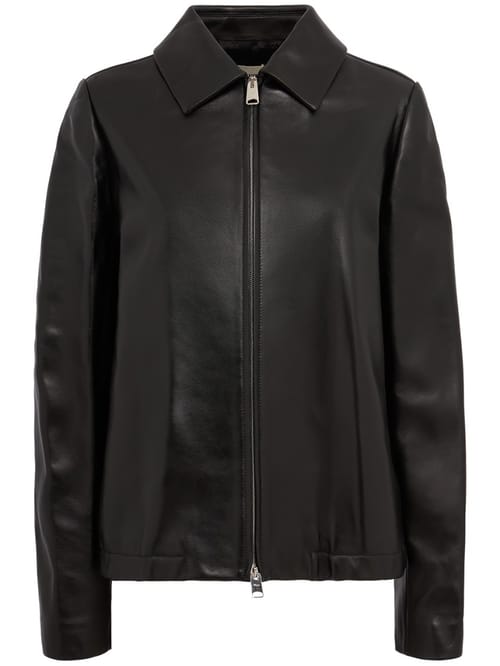 Khaite: Lambskin zip-up jacket