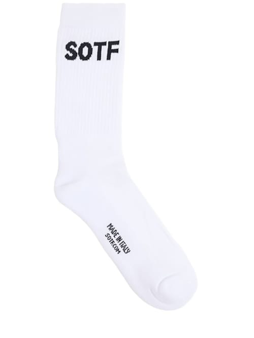 SOTF: Calcetines acanalados de algodón con logo